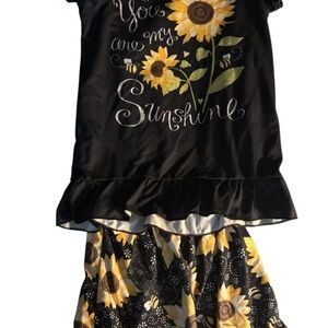 Black and Yellow Sunflower Kids Set